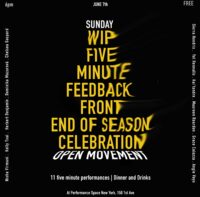 WIP 5 MINUTE FEEDBACK FRONT: End of Season Closing Celebration