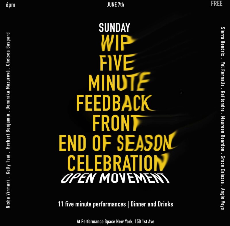 WIP 5 MINUTE FEEDBACK FRONT: End of Season Closing Celebration